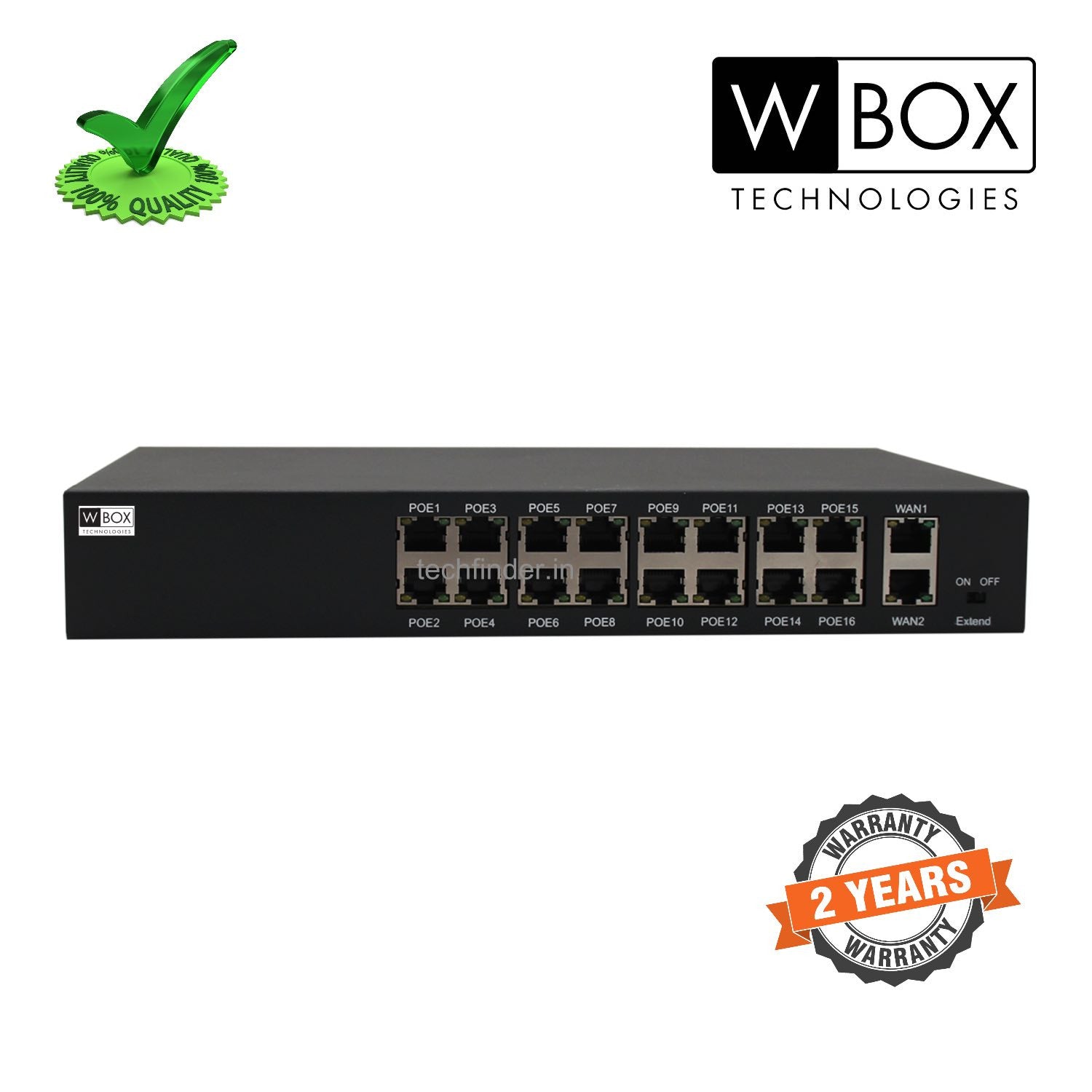 W Box WBC0E1816P0E 16port 240w 2 Up Link 250mtr Ext Giga POE switch W Box WBC0E1816P0E 16port 240w 2 Up Link 250mtr Ext Giga POE switch